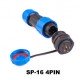 Конектор SP16-4L 4pin комплект || водонепроникний IP68