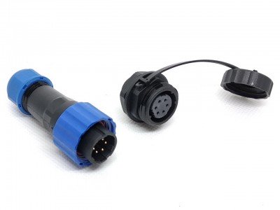 Зображення Конектор SP16-6L 6 pin комплект || водонепроникний IP68 у категорії Штекера та гнізда