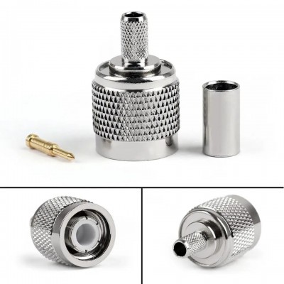 Штекер TNC обтискний || під кабель RG58 , код: 5509002 у категорії TNC – Купити зараз! Зображення Штекер TNC обтискний || під кабель RG58 у категорії TNC