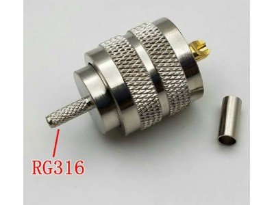 Зображення Штекер UHF обтискний || під кабель RG174 у категорії UHF- штекера та гнізда