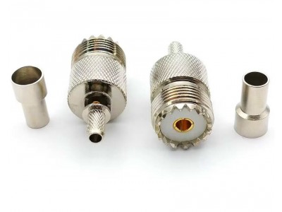 Зображення Гніздо UHF обтискний || під кабель RG58 у категорії UHF- штекера та гнізда