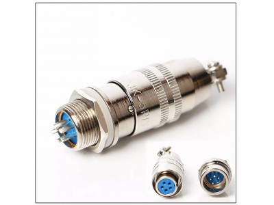 Зображення Роз'єм XS12 швидкороз'ємний 5pin (штекер кабельний + гніздо монтажне) у категорії Штекера та гнізда