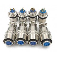 Роз'єм XS12 швидкороз'ємний 2pin (штекер кабельний + гніздо монтажне)