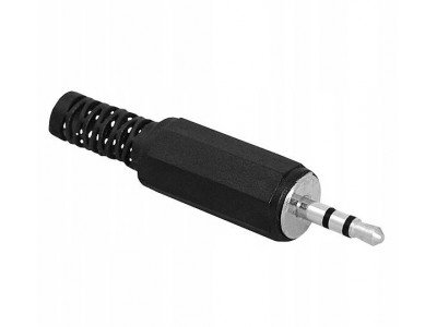 Зображення Штекер 2.5 стерео || 15мм пластик чорний у категорії Джек 2.5 мм