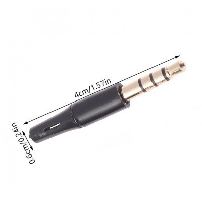 Зображення Штекер 3.5 4-х || 17mm пластик чорний у категорії Джек 3.5 mm