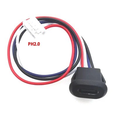 Зображення Гніздо Type-C || врізне 4pin PH2.0 100mm у категорії USB