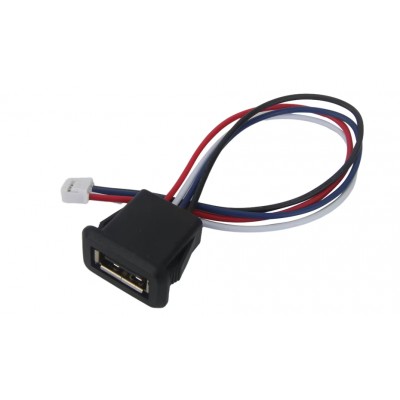 Зображення Гніздо USB-A || врізне 4pin PH2.0 100mm у категорії USB