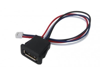 Зображення Гніздо USB-A || врізне 4pin PH2.0 100mm у категорії USB