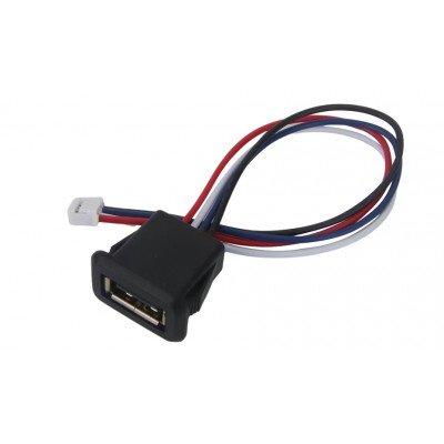 Зображення Гніздо USB-A || врізне 4pin PH2.0 100mm у категорії USB