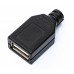 Зображення Гніздо USB A 4pin розбірний прямий у категорії USB