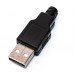 Зображення Штекер USB A 5pin розбірний прямий чорний у категорії USB