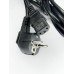 Шнур мережевий комп'ютер 3x1.5mm чорний 1.8 метра