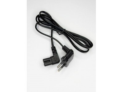 Шнур мережевий 2x1.2m 0.75mm кутовий