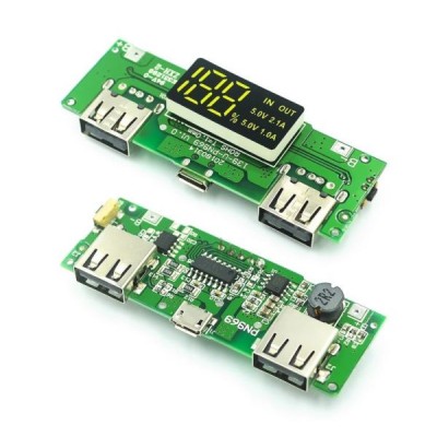 Зображення Контролер повербанку H969-J || LED Dual USB 5V 2.1A у категорії ПЕРЕТВОРЮВАЧІ DC