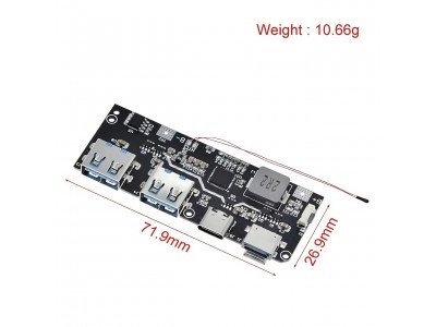 Зображення Контролер повербанку QC4.0 QC3.0 LED || Dual 22.5W 5Vx4.5A у категорії ПЕРЕТВОРЮВАЧІ DC