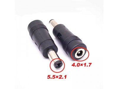 Зображення Перехідник DC штекер 5,5x2,1 - 4,0x1,7 mm у категорії Штекер DC