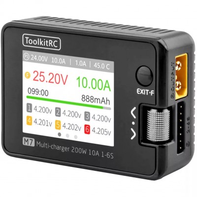 Зображення Зарядний пристрій ToolkitRC M7 || 1-6S у категорії КОНТРОЛЕРИ BMS