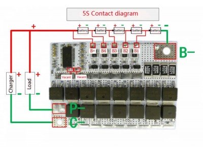 Зображення Контролер BMS 3S - 5S 100A || 3.2V LiFePO4 у категорії КОНТРОЛЕРИ BMS
