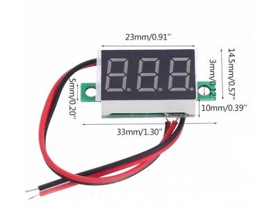 Зображення Вольтметр цифровий || DC 4-40V  0.36 RED у категорії ВОЛЬТМЕТРИ