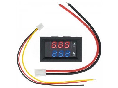 Зображення Вольтметр-Амперметр цифровий || DC 0-100Vх10А  0.28 Red & Blue у категорії ВОЛЬТМЕТРИ