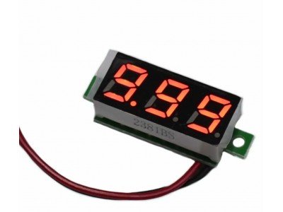 Зображення Вольтметр цифровий || DC 3.7-30V  0.28 Red у категорії ВОЛЬТМЕТРИ
