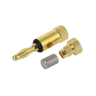 Зображення Штекер Banan, п\гвинт, корпус метал,gold(чорний) у категорії Мультиметри