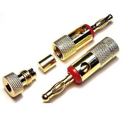 Зображення Штекер Banan, п\гвинт, корпус метал,gold(червоний) у категорії Мультиметри
