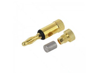 Зображення Штекер Banan, п\гвинт, корпус метал,gold(чорний) у категорії Мультиметри