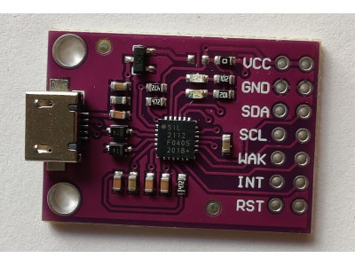 Зображення Адаптер USB-SMBus-I2C CP2112 у категорії ПРОГРАМАТОРИ