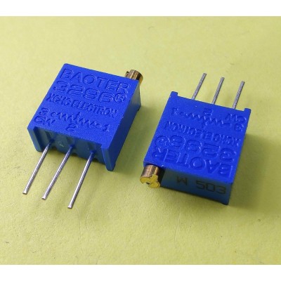 Зображення Резистор підстроювальний 3296W || 50 кОм у категорії ПІДСТРОЮВАЛЬНІ