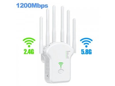 Зображення Підсилювач Wi-Fi REPEATER 2,4 - 5,8GHz до 1200 Мбіт/с у категорії Маршрутизатори