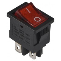 Перемикач з підсвіткою KCD 1-4-201N || 4pin 6A 250V