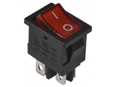 Зображення Перемикач з підсвіткою KCD 1-4-201N || 4pin 6A 250V у категорії Кнопки