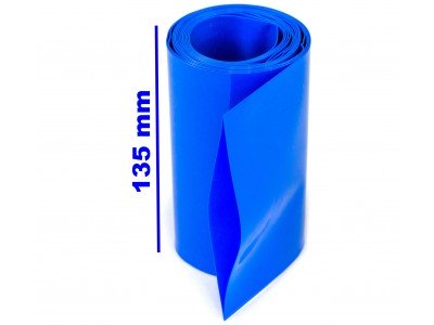 Зображення Термозбіжна плівка для акумуляторів || 135/85мм синя 1.0 метр у категорії ТЕРМОУСАДЖУВАЛЬНА ТРУБКА