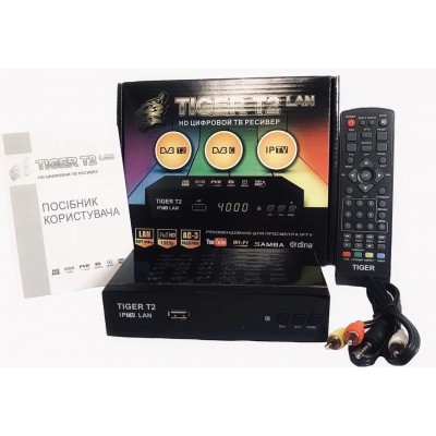 Зображення Тюнер DVB-T2 Tiger T2 IPTV LAN у категорії Супутникові тюнера