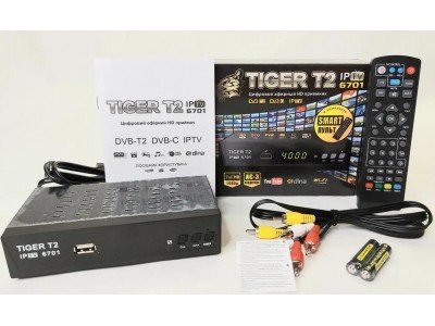Зображення Тюнер DVB-T2 Tiger T2 IPTV у категорії Супутникові тюнера
