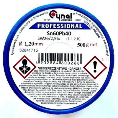 Зображення Припій Cynel 1.2mm || 500g у категорії
