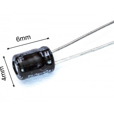 Зображення Конденсатор 1мкф*50в*105С /(4*6) JACSON у категорії КОНДЕНСАТОРИ
