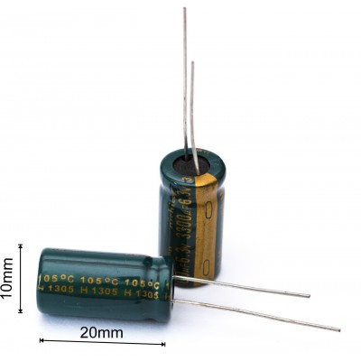Зображення Конденсатор 3300мкф 6.3в 105С || 10x20 мм у категорії КОНДЕНСАТОРИ