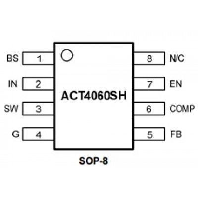 Мікросхема ACT4060SH-T || DC-DC перетворювач SOP-8 , код: 2300317 у категорії ACT – Купити зараз! Зображення Мікросхема ACT4060SH-T || DC-DC перетворювач SOP-8 у категорії ACT