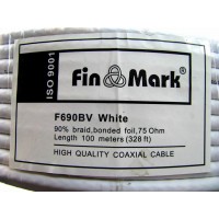 Finmark BV690 100м, білий || Телевізійний кабель Finmark BV690 100м, білий || Телевізійний кабель
