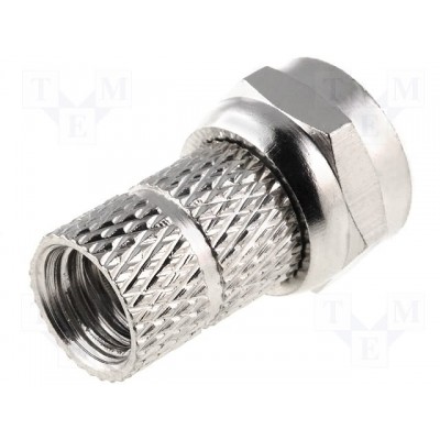 Зображення Штекер F для кабеля  # 4.8х20 латунь у категорії F - роз'єми