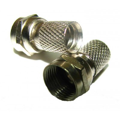 Зображення Штекер F для кабеля  # 6.2х18 цинк у категорії F - роз'єми