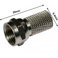 Штекер F для кабеля  # 6.5х19.5 Trilink латунь