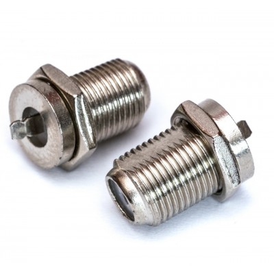 Зображення Гніздо F - монтажне під гайку  (цинк) 18мм. у категорії F - роз'єми