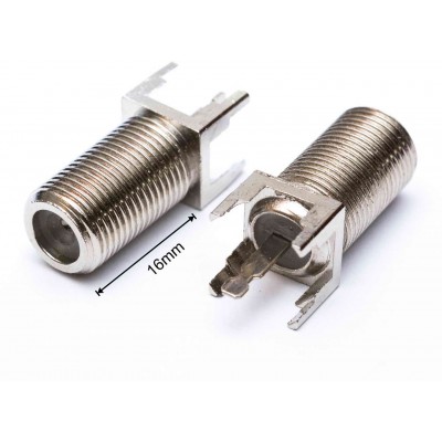 Зображення Гніздо F - монтажне на плату  (Латунь) у категорії F - роз'єми