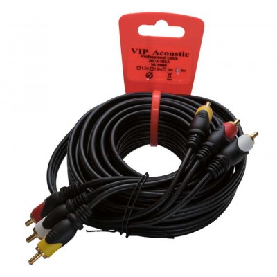Зображення Шнур 3RCA / 3RCA (5m) 12mm HQ у категорії Rca
