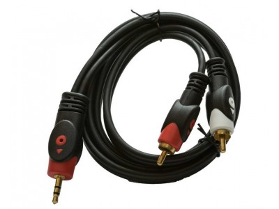 Зображення Шнур джек 3.5 - 2RCA HQ 1.8 метра у категорії Штекер 3.5