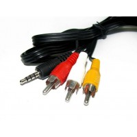 Шнур штекер 3,5ст*4х./3RCA 17mm x 0.7m Шнур штекер 3,5ст*4х./3RCA 17mm x 0.7m