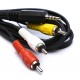Шнур штекер 3.5 стерео 4х - 3RCA HQ 17mm x 1.5m